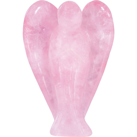 Stone Carving Figurine - Rose Quartz Angel