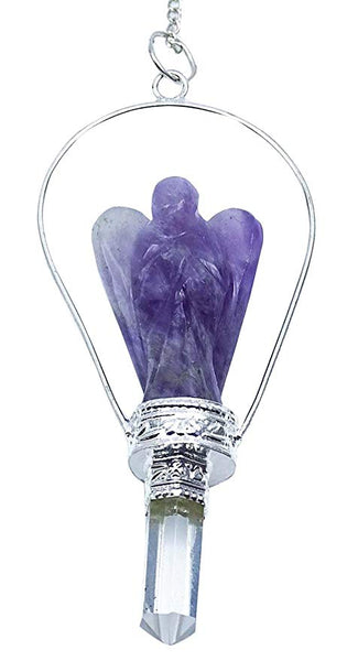 Amethyst Angel Pendulum with Point