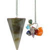 Pendulum with Chakra Beads Hexagonal Labradorite