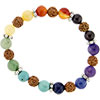 7 Chakra Elastic Bracelet w/ Rudraksha