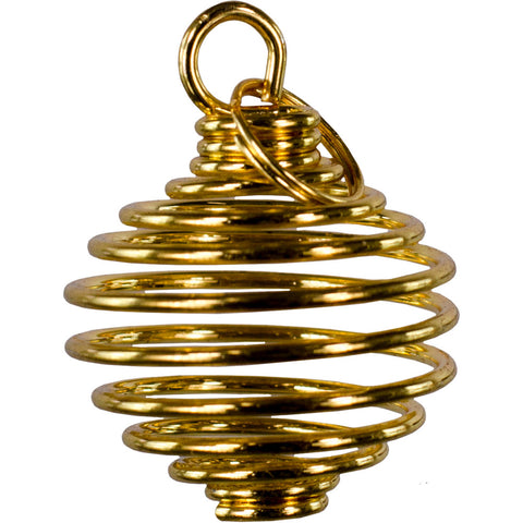 Tumbled Stone Cage - Empty Gold Plated Small