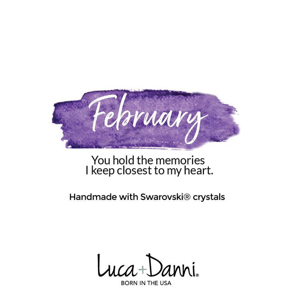 Luca + Danni February Birthstone Bangle Bracelet