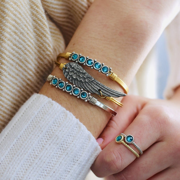 Luca + Danni December Birthstone Bangle Bracelet