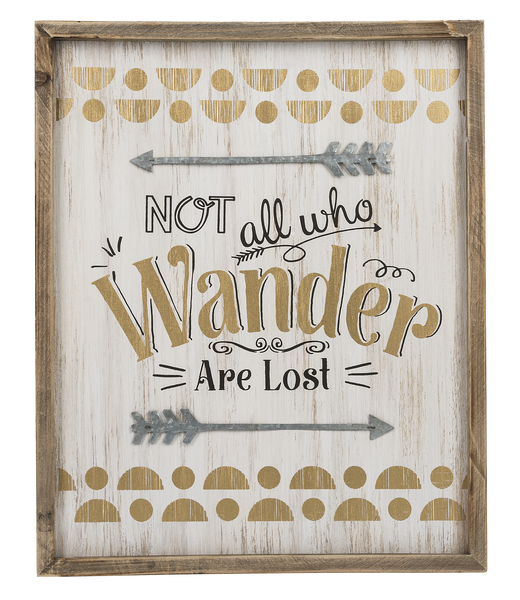 Wall Plaque-Not All Those Who Wander Are Lost