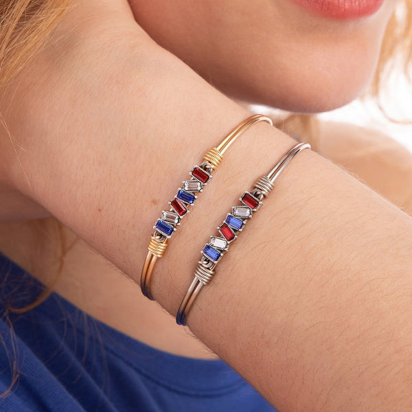 Luca + Danni Mini Hudson Bangle Bracelet in Americana Ombre