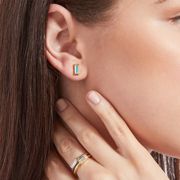 Luca + Danni Mini Hudson Stud Earrings in Light Rose