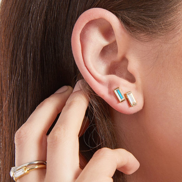 Luca + Danni Mini Hudson Stud Earrings in Crystal