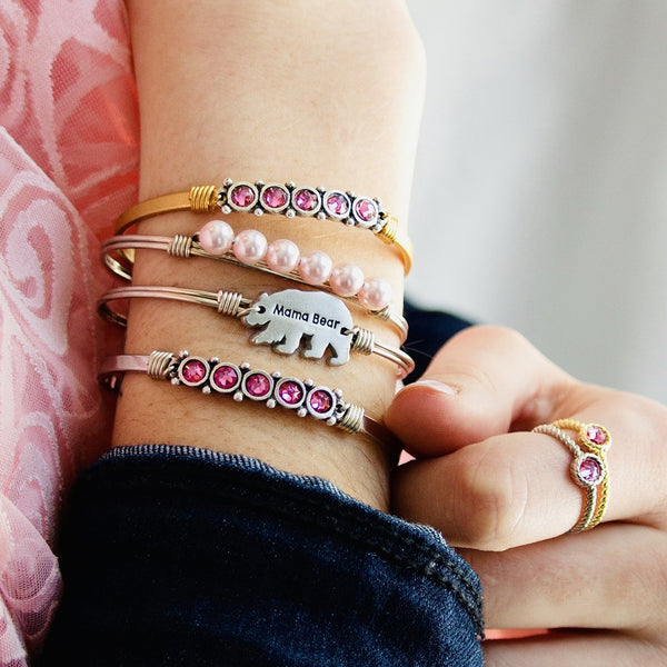 Luca + Danni October Birthstone Bangle Bracelet