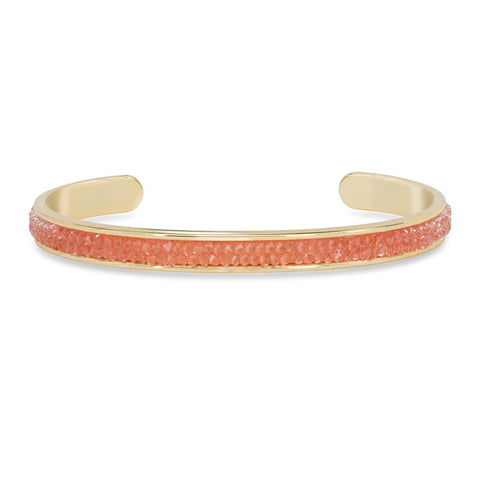 Luca + Danni Druzy Channel Cuff in Coral