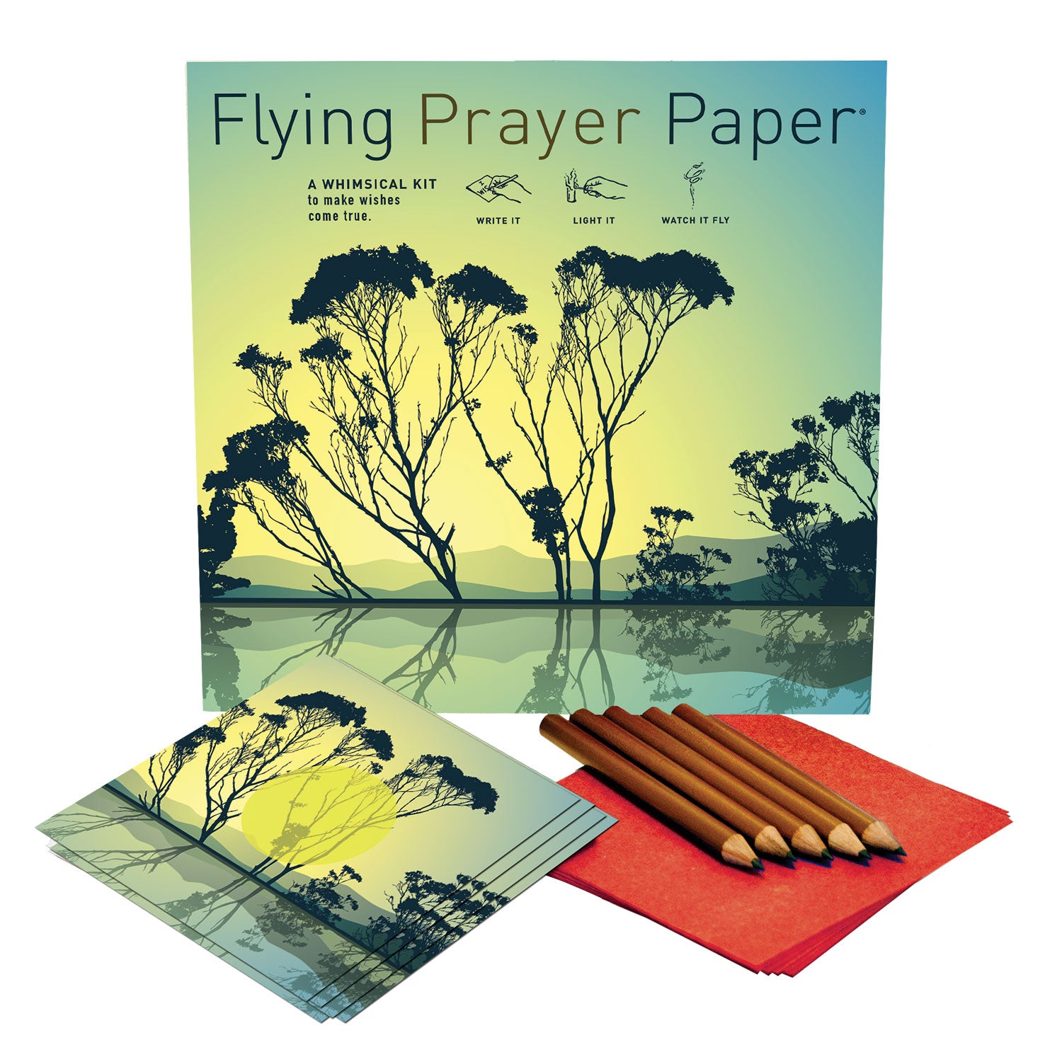 Flying Wish Paper - Red Velvet Card Large Kit - Karmic Inspirations
