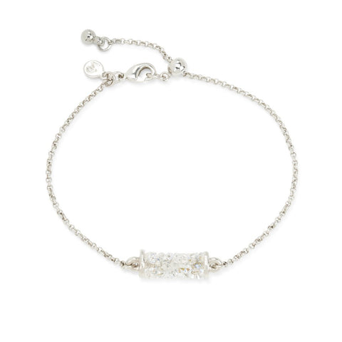 Luca + Danni Druzy Tube Slider Bracelet in Moonlight