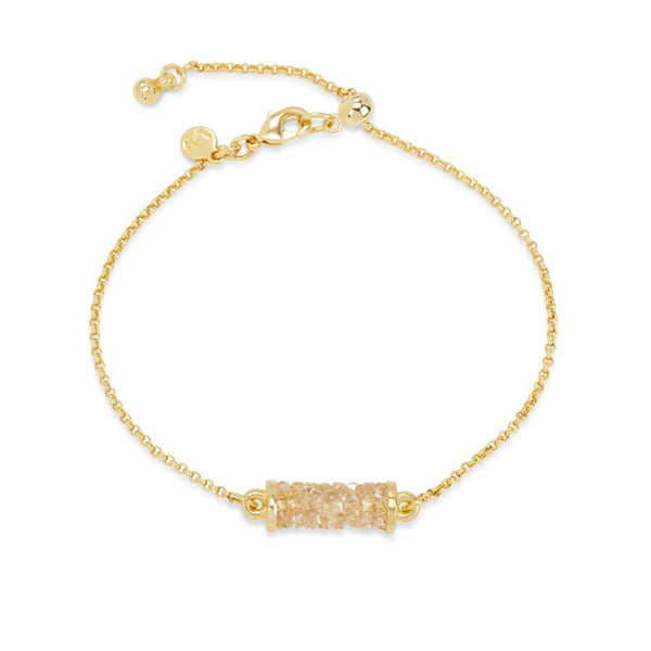 Luca + Danni Druzy Tube Slider in Champagne