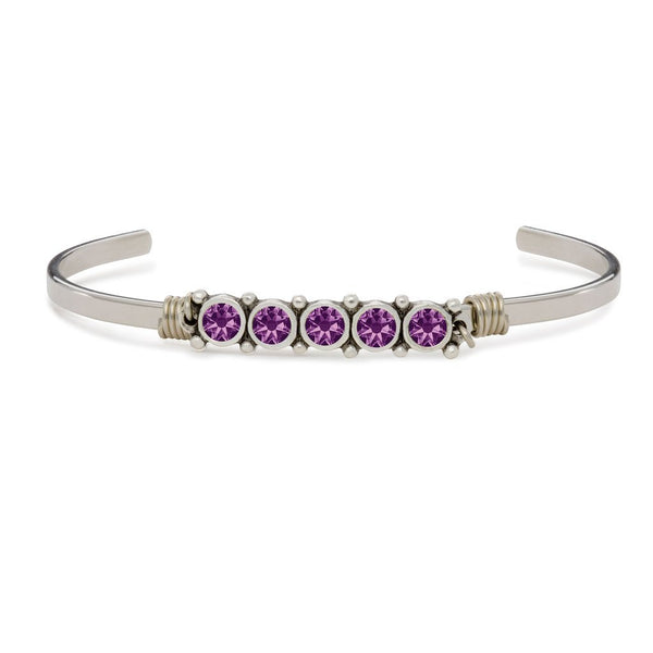 Luca + Danni February Birthstone Bangle Bracelet