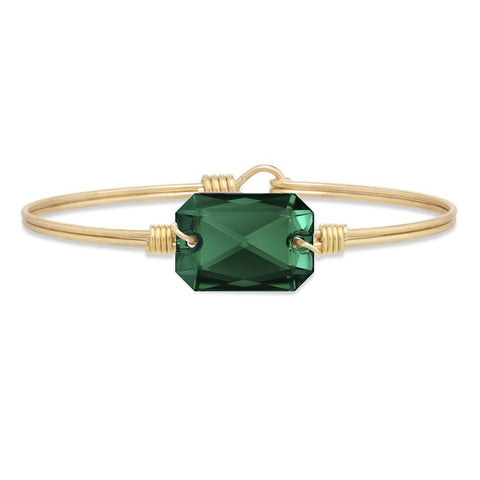 Luca + Danni Dylan Bangle Bracelet in Emerald