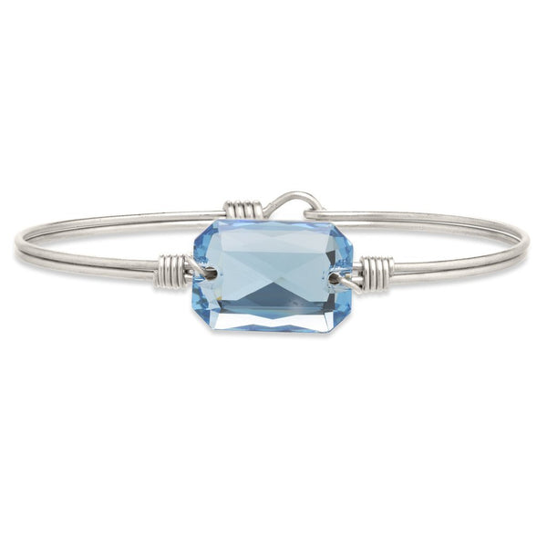 Luca + Danni Dylan Bangle Bracelet in Aquamarine