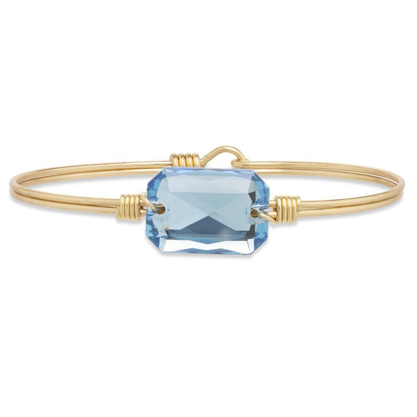 Luca + Danni Dylan Bangle Bracelet in Aquamarine