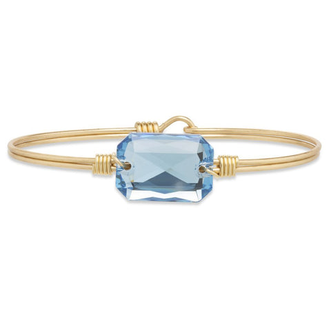Luca + Danni Dylan Bangle Bracelet in Aquamarine