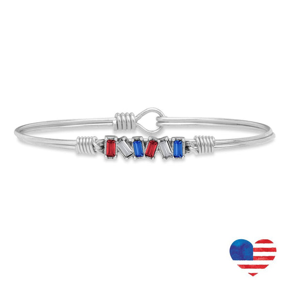 Luca + Danni Mini Hudson Bangle Bracelet in Americana Ombre