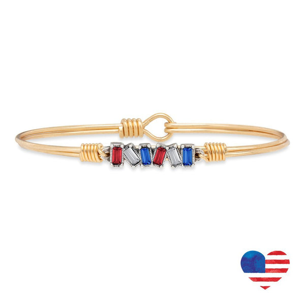 Luca + Danni Mini Hudson Bangle Bracelet in Americana Ombre
