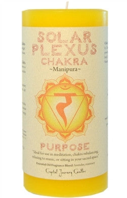 Crystal Journey Candles CHAKRA PILLAR SOLAR PLEXUS