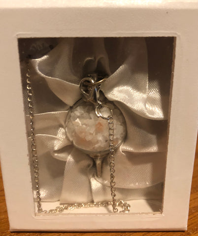 Pendulum Glass Sephoroton with Salt & Selenite Chips