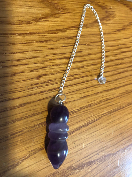 Gemstone Polished Pendulum-Amethyst