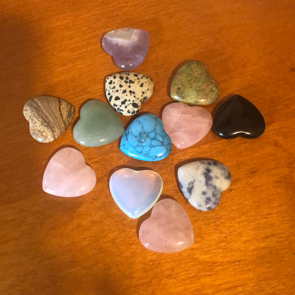 Heart Assortment of Gem Stones