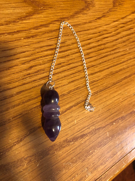 Gemstone Polished Pendulum-Amethyst