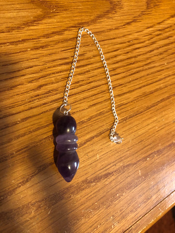 Gemstone Polished Pendulum-Amethyst