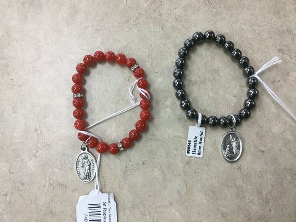 8mm Round Bracelet w/St. Joseph